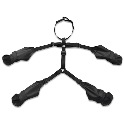 Allwetter-Hundestiefel mit wasserdichtem Schutz, verstellbarem Riemen, rutschfester Sohle, schwarze Polyester-Pfoten-Leggings, ideal für Winter, Regen und Outdoor Allwetter-Hundestiefel mit wasserdichtem Schutz, verstellbarem Riemen, rutschfester Sohle, schwarze Polyester-Pfoten-Leggings, ideal für Winter, Regen und Outdoor von Generisch