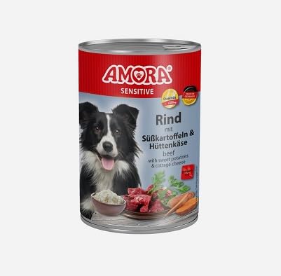 Amora Dog Sensitive getreidefrei Rind & Süßkartoffel 400g (Menge: 6 je Bestelleinheit) von Generisch