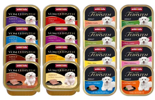 Animonda vom Feinsten Adult Mix 150g / zu je 11, 22, 44 oder 66 Schalen erhältlich/alle Sorten, Große Auswahl von 16 Sorten/Nassfutter für kleine Hunde (11) von Generisch