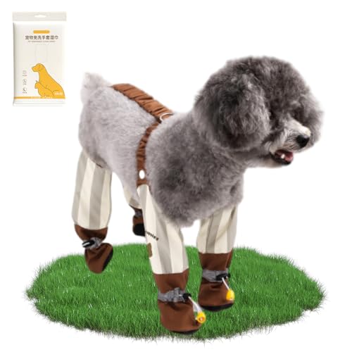 Anti-Staub-Hose für Haustiere, Anti-Schmutz-Hose für den Außenbereich für Hunde, wasserdichte Regenstiefel mit Hosenträger, rutschfeste Hundepfotenschutzschuhe (Farbe A, XXL) von Generisch