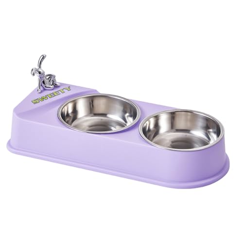 Antirutsch Edelstahl Doppelpet Napf Anti-Verschütten Erhöhter Fütterer Für Katzen Hunde Kaninchen, Leichte Reise Futter- Und Wassernäpfe Für Zuhause Und Draußen Nutzung Antirutsch Edelstahl Doppelpet Napf Anti-Verschütten Erhöhter Fütterer Für Katzen Hunde Kaninchen, Leichte Reise Futter- Und Wassernäpfe Für Zuhause Und Draußen Nutzung von Generisch
