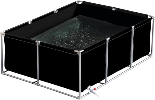 Aquakultur-Tank für den Außenbereich, mit Halterung, langlebiger Wasserzisterne für Fischzucht und Bewässerung, einfache Einrichtung, temporäre Teichlösung Aquakultur-Tank für den Außenbereich, mit Halterung, langlebiger Wasserzisterne für Fischzucht und Bewässerung, einfache Einrichtung, temporäre Teichlösung von Generisch
