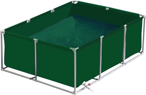 Aquakultur-Tank für den Außenbereich, mit Halterung, langlebiger Wasserzisterne für Fischzucht und Bewässerung, einfache Einrichtung, temporäre Teichlösung von Generisch