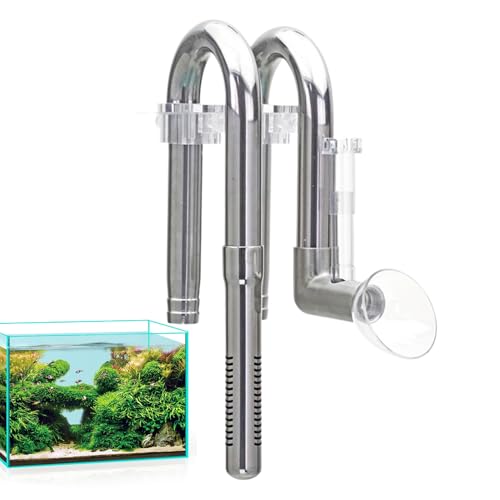 Aquarium Einlauf Abflussrohr Edelstahl Skimmer Rohr Einstellbar Fisch Tank Öl Entfernung Werkzeug Hochfestes Wasser Zubehör für Profis Tanks Filtration Aquarium von Generisch
