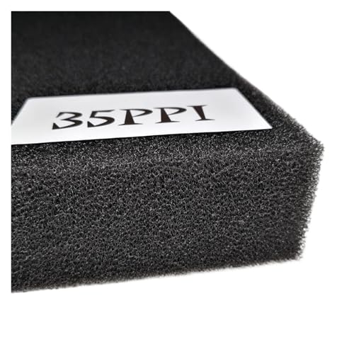 Aquarium-Filterschwämme – 120 x 30 x 0,4 cm, Bio-Medien für Süßwasser- und Salzwassertanks und Teiche (2 Farben, 2 Ebenen) (35 PPI, 50 x 12 x 2 cm) von Generisch