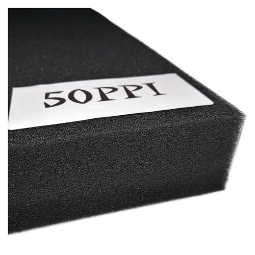 Aquarium-Filterschwämme – 120 x 30 x 0,4 cm, Bio-Medien für Süßwasser- und Salzwassertanks und Teiche (2 Farben, 2 Ebenen) (50 PPI, 50 x 50 x 4 cm) von Generisch