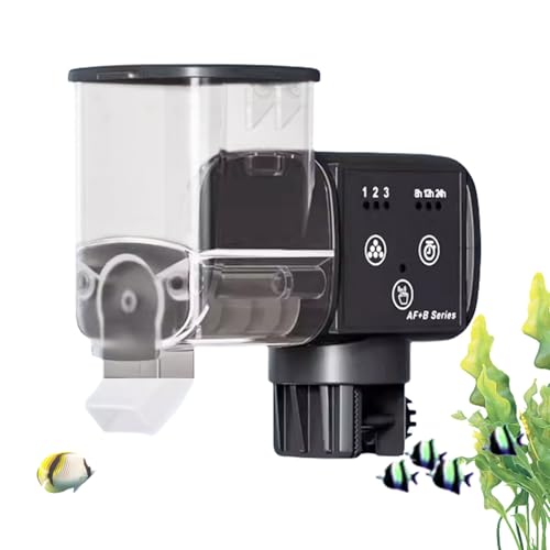 Aquarium Fischfutterautomat | Automatischer Aquarium-Futterautomat - Wasserdichter Intelligenter Automatischer Futterautomat Für Schildkröten Teich Mit Gemüsefütterung Und Wiederaufladbar von Generisch