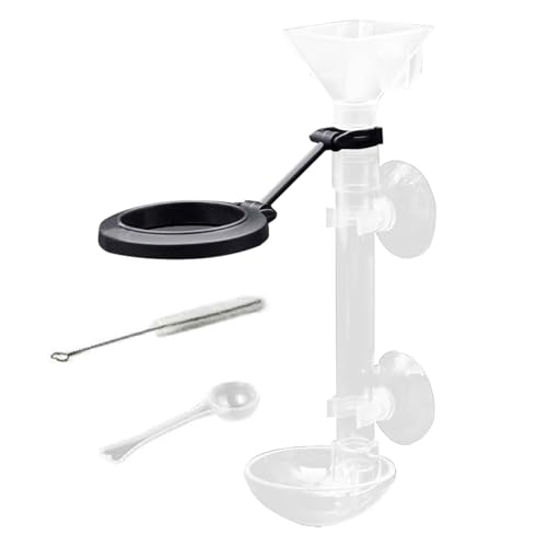 Aquarium-Futterspender für Aquarien, transparent, Teleskop, Saugnapf, Richtungsspender, automatisches Futter 24 cm, 41 x 4 cm, 90 g, für Urlaub, Garnelenteich, Schildkröte, Heimfütterung von Generisch