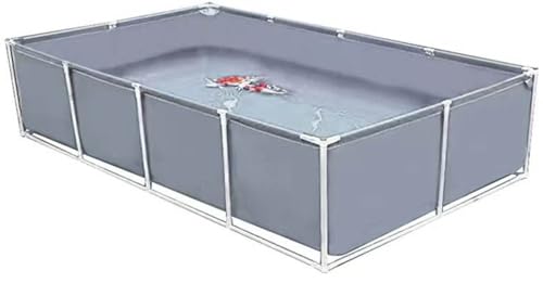 Aquarium Pool mit Ablassventil - Aquakultur Wassertank Zisterne mit Stahlrahmen - Multifunktions PVC Canvas Temporärer Fischteich für Koi Fische und Schildkröten Aquarium Pool mit Ablassventil - Aquakultur Wassertank Zisterne mit Stahlrahmen - Multifunktions PVC Canvas Temporärer Fischteich für Koi Fische und Schildkröten von Generisch