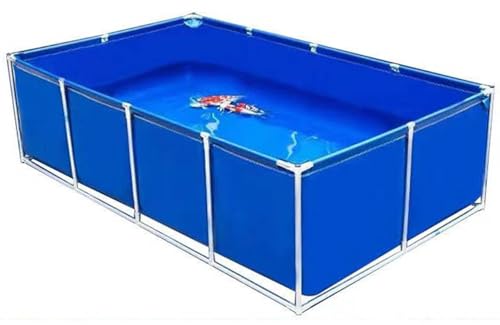 Aquarium Pool mit Ablassventil - Aquakultur Wassertank Zisterne mit Stahlrahmen - Multifunktions PVC Canvas Temporärer Fischteich für Koi Fische und Schildkröten Aquarium Pool mit Ablassventil - Aquakultur Wassertank Zisterne mit Stahlrahmen - Multifunktions PVC Canvas Temporärer Fischteich für Koi Fische und Schildkröten von Generisch