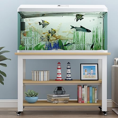 Aquarium-Ständer für 30 - 10 Liter Tank mit Rollen, Stahl, robuste Reptilien-Terrarien, Halter für Büro und Schlafzimmer, mehrstöckige Vivarium-Halterung von Generisch