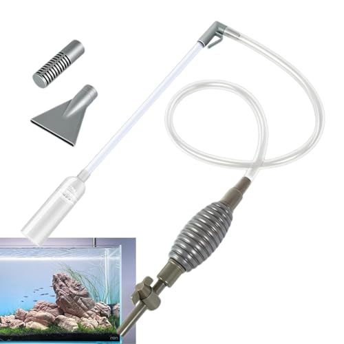 Aquarium Staubsauger | Aquarium Siphon Vakuumpumpe zur Reinigung von Kies | 3 in 1 Aquarium Siphon Kiesreiniger Pumpe Sandreiniger Kit zum Abtropfen und Ersetzen | Aquarium-Siphon Staubsauger von Generisch