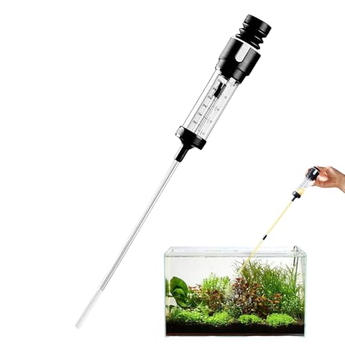 Aquarium-Staubsauger – Kiesreiniger mit manueller Saugpumpe, effizienter Abfallentferner, Süßwasser, Salzwasser, Aquarium-Reinigungswerkzeug, Teichriff, Garnelen, Betta-Tank-Wartung von Generisch
