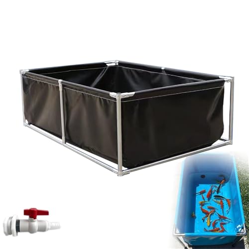 Aquarium für den Außenbereich, Teich, 1/2/3 m, Aquarium, mit Ablassventil, Stahlrahmen, temporäres Haltebecken für Salzwasserfische, ideal für Wassertiere und Pools von Generisch