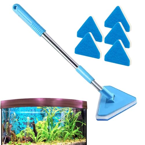 Aquariumbürste Mit Langem Griff - Algenreiniger Und Schrubber Für Fischbecken | Reiniger Für Glas, Teiche Und Terrarien | Schaber Mit Wiederverwendbarem Aquariumbürste Mit Langem Griff - Algenreiniger Und Schrubber Für Fischbecken | Reiniger Für Glas, Teiche Und Terrarien | Schaber Mit Wiederverwendbarem von Generisch