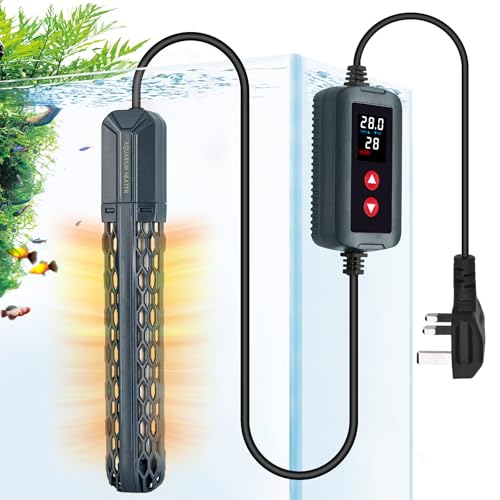 Aquariumheizung, 500 W, tauchfähiger Aquariumheizstrahler mit externer digitaler Temperaturregler, explosionsgeschützte Quarzröhren, Aquariumheizung für Meerwasser und Süßwasser von Generisch