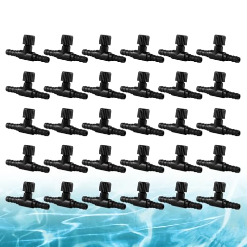 Aquariumluftventil - T -geformte Luftpumpensteuerventile | 4mm Gerade Durch Luftstromsteuerungsregler | 30pcs PVC Fischtank Sauerstoffpumpen Zubehör | Einfache Installation Airline -Schlauchanschluss Aquariumluftventil - T -geformte Luftpumpensteuerventile | 4mm Gerade Durch Luftstromsteuerungsregler | 30pcs PVC Fischtank Sauerstoffpumpen Zubehör | Einfache Installation Airline -Schlauchanschluss von Generisch