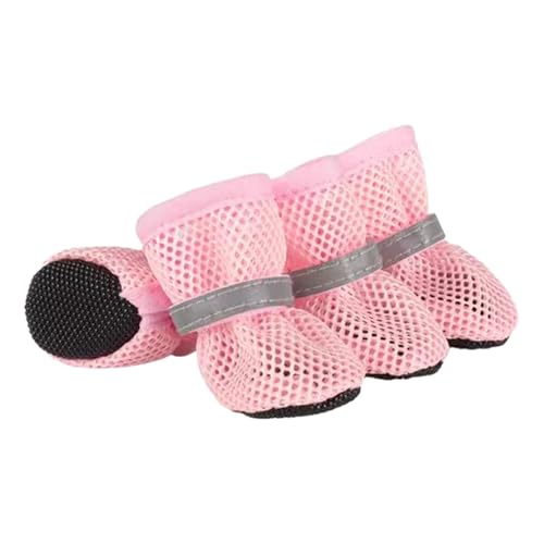 Atmungsaktive Hundeschuhe aus Mesh, Haustier-Stiefeletten, weiche Sohle, bequemer Schutz für kleine, mittelgroße und große Hunde und Katzen, Spaziergänge im Zeckenhalsband Für Hunde Ohne (14x13x1cm) von Generisch