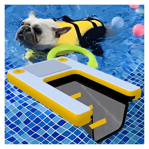 Aufblasbare Hundetreppe, tragbare schwimmende Stufen mit rutschfestem PVC und Unterwassergewichtsnetz für Pool, Dock, Bootszugang Aufblasbare Hundetreppe, tragbare schwimmende Stufen mit rutschfestem PVC und Unterwassergewichtsnetz für Pool, Dock, Bootszugang von Generisch