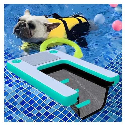 Aufblasbare Hundetreppe, tragbare schwimmende Stufen mit rutschfestem PVC und Unterwassergewichtsnetz für Pool, Dock, Bootszugang Aufblasbare Hundetreppe, tragbare schwimmende Stufen mit rutschfestem PVC und Unterwassergewichtsnetz für Pool, Dock, Bootszugang von Generisch
