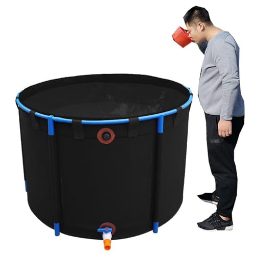 Aufstellpool - Runder Fischteich aus Segeltuch mit flexibler PVC-Auskleidung und Rahmen, großes Aquarium für Koi und Goldfische Aufstellpool - Runder Fischteich aus Segeltuch mit flexibler PVC-Auskleidung und Rahmen, großes Aquarium für Koi und Goldfische von Generisch