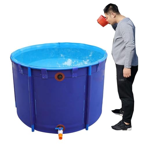 Aufstellpool - Runder Fischteich aus Segeltuch mit flexibler PVC-Auskleidung und Rahmen, großes Aquarium für Koi und Goldfische Aufstellpool - Runder Fischteich aus Segeltuch mit flexibler PVC-Auskleidung und Rahmen, großes Aquarium für Koi und Goldfische von Generisch