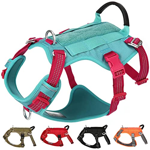 Ausbruchsicheres Hundegeschirr, kein Ziehen, verstellbare reflektierende Weste mit Griff und Leinenbefestigungen, für Outdoor-Training und Spaziergänge Ausbruchsicheres Hundegeschirr, kein Ziehen, verstellbare reflektierende Weste mit Griff und Leinenbefestigungen, für Outdoor-Training und Spaziergänge von Generisch