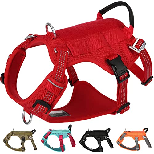 Ausbruchsicheres Hundegeschirr, kein Ziehen, verstellbare reflektierende Weste mit Griff und Leinenbefestigungen, für Outdoor-Training und Spaziergänge Ausbruchsicheres Hundegeschirr, kein Ziehen, verstellbare reflektierende Weste mit Griff und Leinenbefestigungen, für Outdoor-Training und Spaziergänge von Generisch