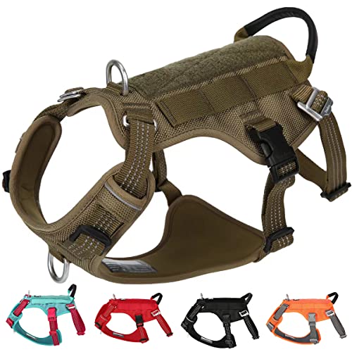 Ausbruchsicheres Hundegeschirr, kein Ziehen, verstellbare reflektierende Weste mit Griff und Leinenbefestigungen für Training und Spazierengehen, ideal für Outdoor-Aktivitäten, einfach zu bedienen von Generisch