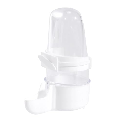 Automatic Bird Feeder Dispenser, Clear Parrot Food and Water Container, Feeding System Cage Use, Easy-Fill Design, Ideal for Budgies Cockatiels Lovebirds Canaries Pet Birds Indoor Use, White von Generisch