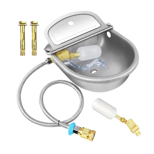 Automatische Animal Water Bowl, Automatische Wasserer für | Edelstahl -Wassertrogs | Intelligent Float Valve Design Vieh -Trinkbehälter für Farms Ranches Courtyards von Generisch