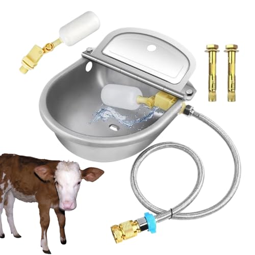 Automatische Animal Water Bowl, Automatische Wasserer für - Edelstahl -Wassertrogs | Intelligent Float Valve Design Vieh -Trinkbehälter für Farms Ranches Courtyards Automatische Animal Water Bowl, Automatische Wasserer für - Edelstahl -Wassertrogs | Intelligent Float Valve Design Vieh -Trinkbehälter für Farms Ranches Courtyards von Generisch