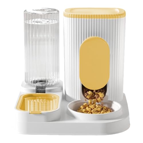 Automatische Haustierfutterautomatin, Auto Cat Cat Feeder | Automatische Feeder -Katze Trockenfutter | Große Kapazität 2 in 1 Fütterungsversorgung, abnehmbare Lebensmittelschale für kleine mittelgroße von Generisch