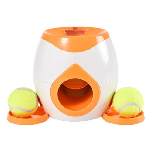 Automatischer Ballwerfer, Ballwurfmaschine Hunde Wurfweite 30ft, Ballmaschine Hund, Magic Ball für Hunde Dog Toy Ball Hund bewegt Sich Zuführung Inklusive für Kleine - Mini Style (Orange Farbe) von Generisch