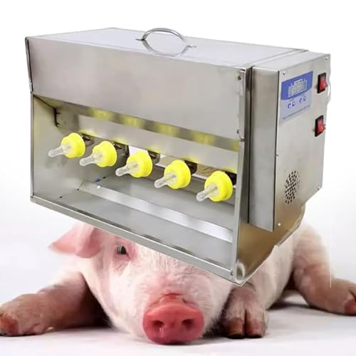 Automatischer Ferkel-Milch-Futterspender aus Edelstahl | Thermoreguliert milchspender | 15/20L Kapazität | Verdickter Edelstahl | zur effizienten Fütterung von Ferkeln & Lämmern (Silver, 10 Heads) von Generisch