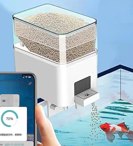 Automatischer Fisch-Futterspender – 430 ml feuchtigkeitsbeständiger Spender mit Timer und App-Steuerung für Wochenend- und Urlaubsfütterung – intelligentes Aquarium-Zubehör Automatischer Fisch-Futterspender – 430 ml feuchtigkeitsbeständiger Spender mit Timer und App-Steuerung für Wochenend- und Urlaubsfütterung – intelligentes Aquarium-Zubehör von Generisch