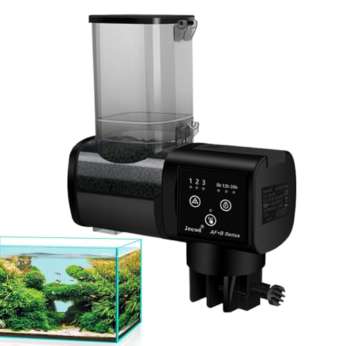 Automatischer Fisch-Futterspender – 500 ml Aquarium-Futterspender mit automatischer Flocke, feuchtigkeitsbeständiger Tank-Futter-Timer für Urlaub, Urlaubswoche, großes Futterzubehör für den täglichen von Generisch