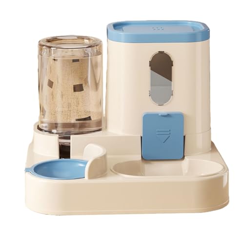 Automatischer Futterspender, Katzen-Wasser-Futterspender, Futternapf, basiertes Futterset, ideal für Katzen, Hunde, kleine Haustiere, tägliche Flüssigkeitszufuhr und Mahlzeiten, 24 x 21 x 20 cm von Generisch