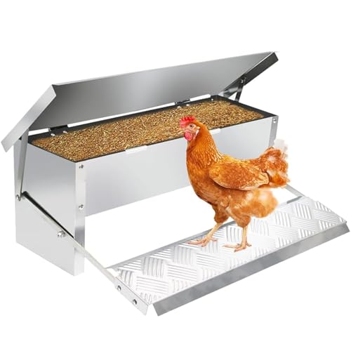 Automatischer Geflügel-Futterspender Rattenfest Edelstahl Große Kapazität für Enten Hühner Verhindert Ratten Schlangen Nagetiere Einfach zu Montieren Automatischer Geflügel-Futterspender Rattenfest Edelstahl Große Kapazität für Enten Hühner Verhindert Ratten Schlangen Nagetiere Einfach zu Montieren von Generisch