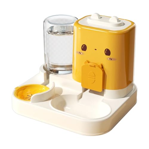 Automatischer Katzenfütterer - Automatischer Futterspender für Hunde mit Wasserspender | Großvolumiger Wasserspender mit Futterbehälter und Napfset, Haustierzubehör für Welpen, Kätzchen und kleine bis Automatischer Katzenfütterer - Automatischer Futterspender für Hunde mit Wasserspender | Großvolumiger Wasserspender mit Futterbehälter und Napfset, Haustierzubehör für Welpen, Kätzchen und kleine bis von Generisch
