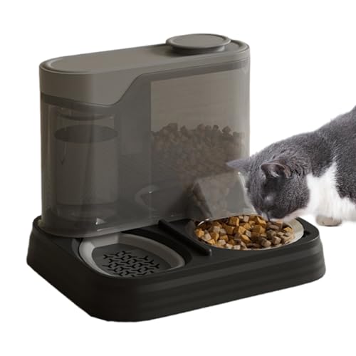 Automatischer Katzenfutterautomat,Welpen Futter- Und Wasserspender | Rutschfester 2-in-1 Futterautomat Für Zuhause, Wohnung, Urlaub Und Haushalte Mit Mehreren Tieren Automatischer Katzenfutterautomat,Welpen Futter- Und Wasserspender | Rutschfester 2-in-1 Futterautomat Für Zuhause, Wohnung, Urlaub Und Haushalte Mit Mehreren Tieren von Generisch