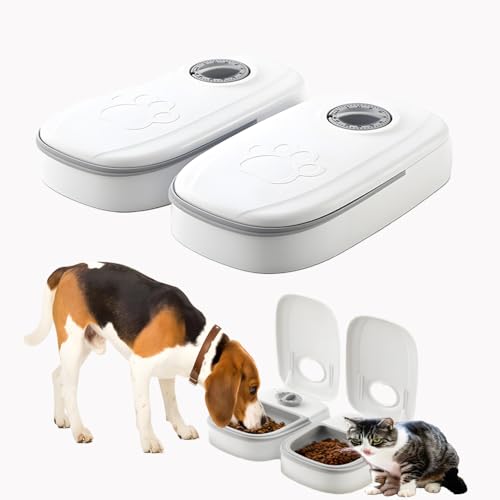Automatischer Katzenfutterspender, 2 Mahlzeiten Katze Automatischer Futterspender mit 48 Stunden Timer 700 ml Ca-t Futterautomatik für Nass- und Trockenfutter Automatischer Haustier-Futterspender für Automatischer Katzenfutterspender, 2 Mahlzeiten Katze Automatischer Futterspender mit 48 Stunden Timer 700 ml Ca-t Futterautomatik für Nass- und Trockenfutter Automatischer Haustier-Futterspender für von Generisch