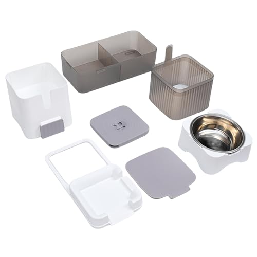 Automatischer Katzenfutterspender | Katze Auto Feeder Waterer - 2 in 1 Tierfutterspender, Edelstahlnapf Wasserspender, Auto Hund Futterspender für kleine mittelgroße Hunde Katzen Automatischer Katzenfutterspender | Katze Auto Feeder Waterer - 2 in 1 Tierfutterspender, Edelstahlnapf Wasserspender, Auto Hund Futterspender für kleine mittelgroße Hunde Katzen von Generisch
