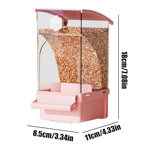 Automatischer Papageienfutterleiter - Kein Messs -Vogel -Feeder | SALAKEET VORBE FEEDING BOX | Vögel Behandelt Spender Käfigzubehör | Haustierversorgung Für Cockatiel Canary Cockatoos Shot -Accessorie von Generisch