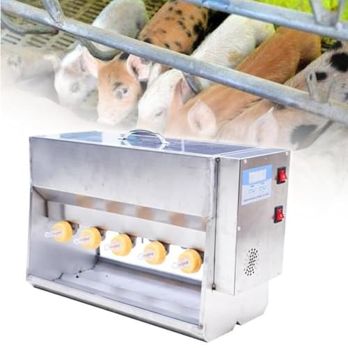 Automatischer Tierpflege-Flaschen-Futterspender mit mehreren Nippeln, langlebiges Edelstahl-Design für Ferkel und Lämmerpflege von Generisch