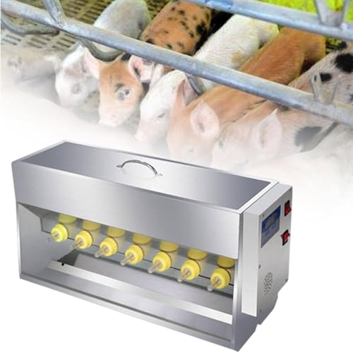 Automatischer Tierpflege-Flaschen-Futterspender mit mehreren Nippeln, langlebiges Edelstahl-Design für Ferkel und Lämmerpflege von Generisch