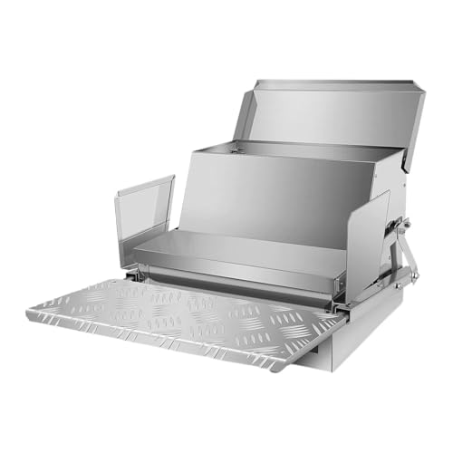 Automatischer Tritt-Futterspender für Hühner und Geflügel, verzinkter Stahl, wetterfest und auslaufsicher, ideal für Fasane und andere Vögel von Generisch
