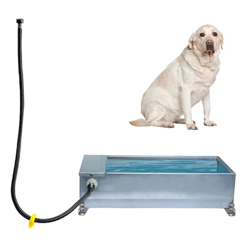 Automatischer Viehwassertrog Edelstahl Tier Trinktank mit Schwimmerventil Selbstbefüllung für Pferde, Ziegen, Schweine, Hunde, Schaf von Generisch