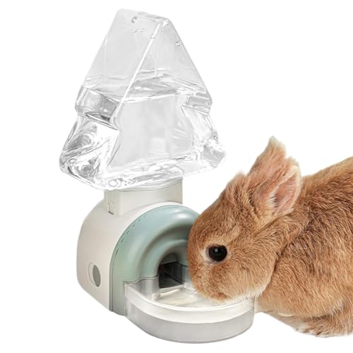 Automatischer Wasserspender – Futter- und Wasserspender | Wasserspender für Kleintiere | 520 ml automatischer Futterbrunnen in Kiefernform, aufhängbar für Katzen, Hasen, Frettchen, Igel von Generisch