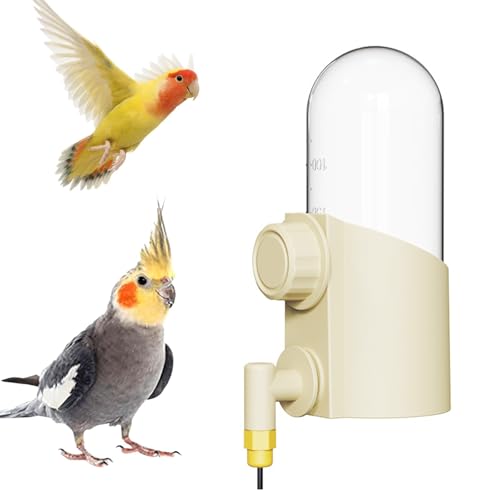 Automatischer Wasserspender für Papageien, Käfig-montierte Flasche mit tropffreiem Ausguss für saubere Flüssigkeitszufuhr, ideal für kleine Vögel wie Wellensittiche und Lovebirds (240 ml) von Generisch